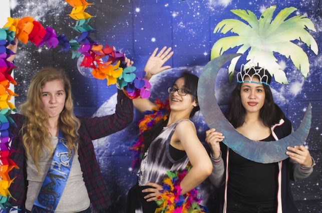 Posing for pictures at the OAS prom event. (Photo by Néstor Pérez-Molière)