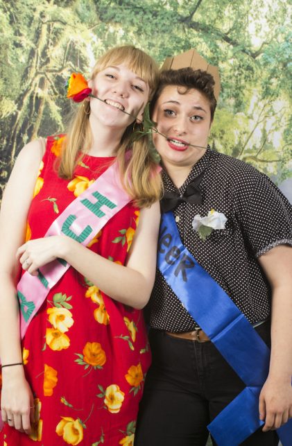 Posing for pictures at the OAS prom event. (Photo by Néstor Pérez-Molière)